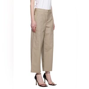 Agolde Tan Cropped Ankle wide leg pants